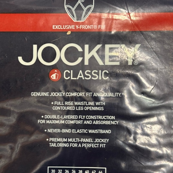 6 Pkg Men’s Vintage Jockey 38 Brief White 2006 Y Front Fly Style 9017 Full Rise - Picture 6 of 7